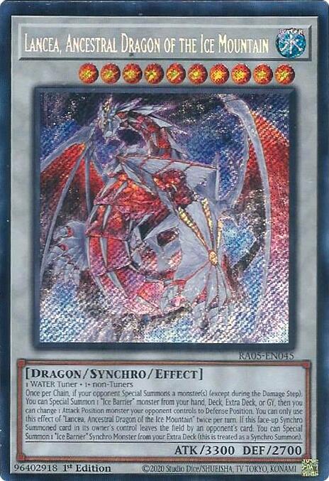 Lancea, Ancestral Dragon of the Ice Mountain (Secret Rare) [RA05-EN045] Secret Rare | Gear Gaming Fayetteville
