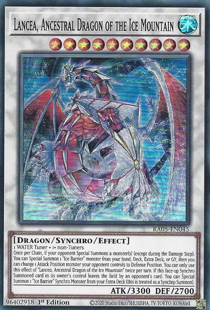 Lancea, Ancestral Dragon of the Ice Mountain [RA05-EN045] Super Rare | Gear Gaming Fayetteville