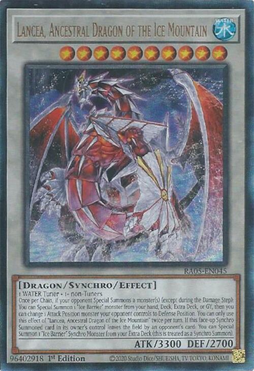 Lancea, Ancestral Dragon of the Ice Mountain (Ultimate Rare) [RA05-EN045] Ultimate Rare | Gear Gaming Fayetteville
