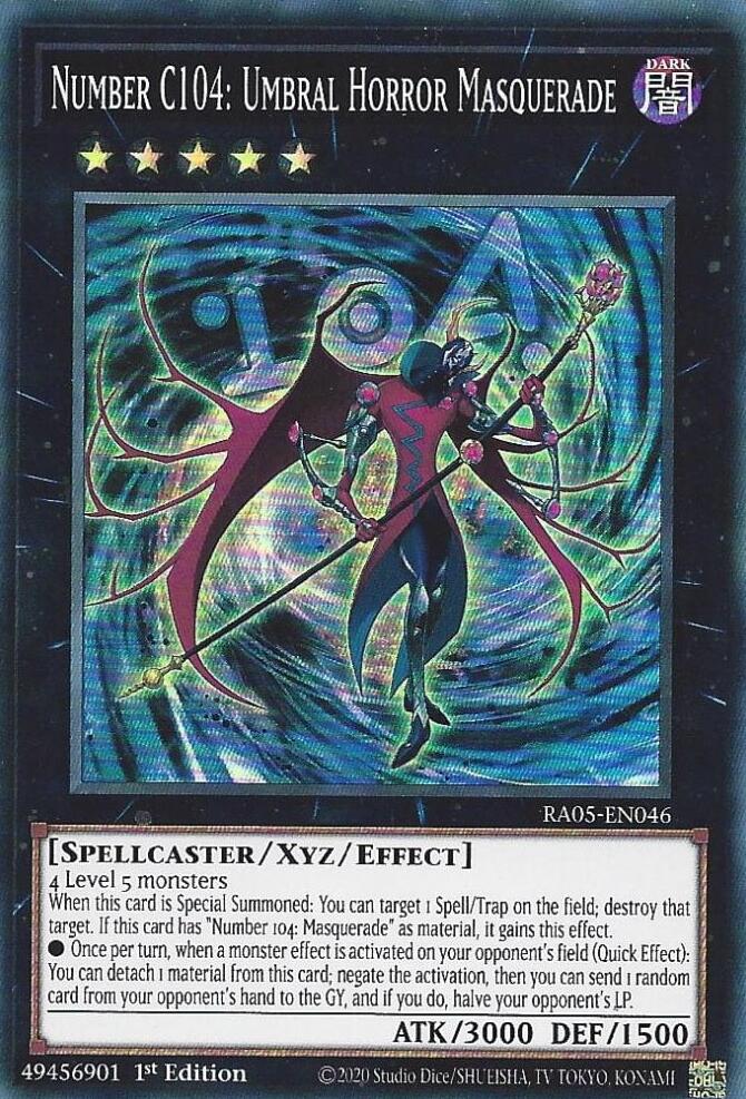 Number C104: Umbral Horror Masquerade [RA05-EN046] Super Rare | Gear Gaming Fayetteville