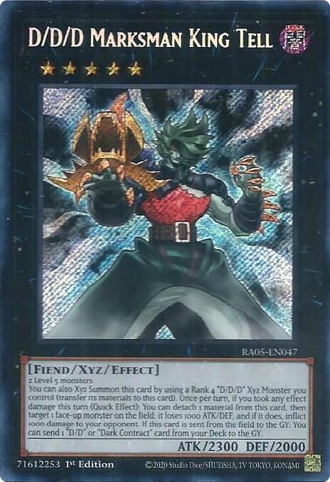 D/D/D Marksman King Tell (Secret Rare) [RA05-EN047] Secret Rare | Gear Gaming Fayetteville