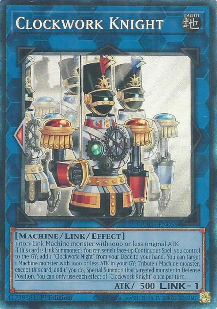 Clockwork Knight (Collector's Rare) [RA05-EN058] Collector's Rare | Gear Gaming Fayetteville