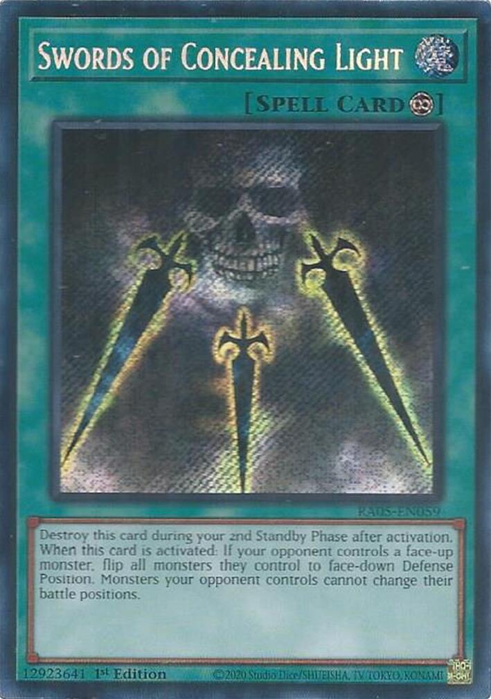 Swords of Concealing Light (Secret Rare) [RA05-EN059] Secret Rare | Gear Gaming Fayetteville