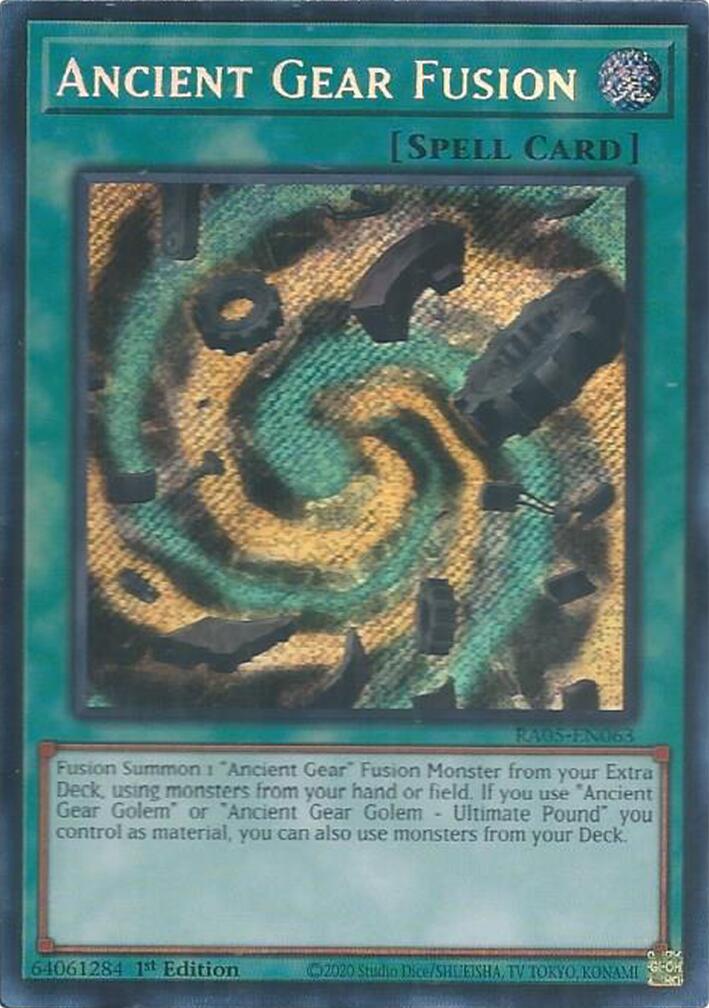 Ancient Gear Fusion (Secret Rare) [RA05-EN063] Secret Rare | Gear Gaming Fayetteville