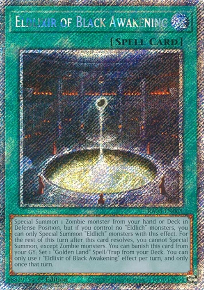 Eldlixir of Black Awakening (Platinum Secret Rare) [RA05-EN065] Platinum Secret Rare | Gear Gaming Fayetteville