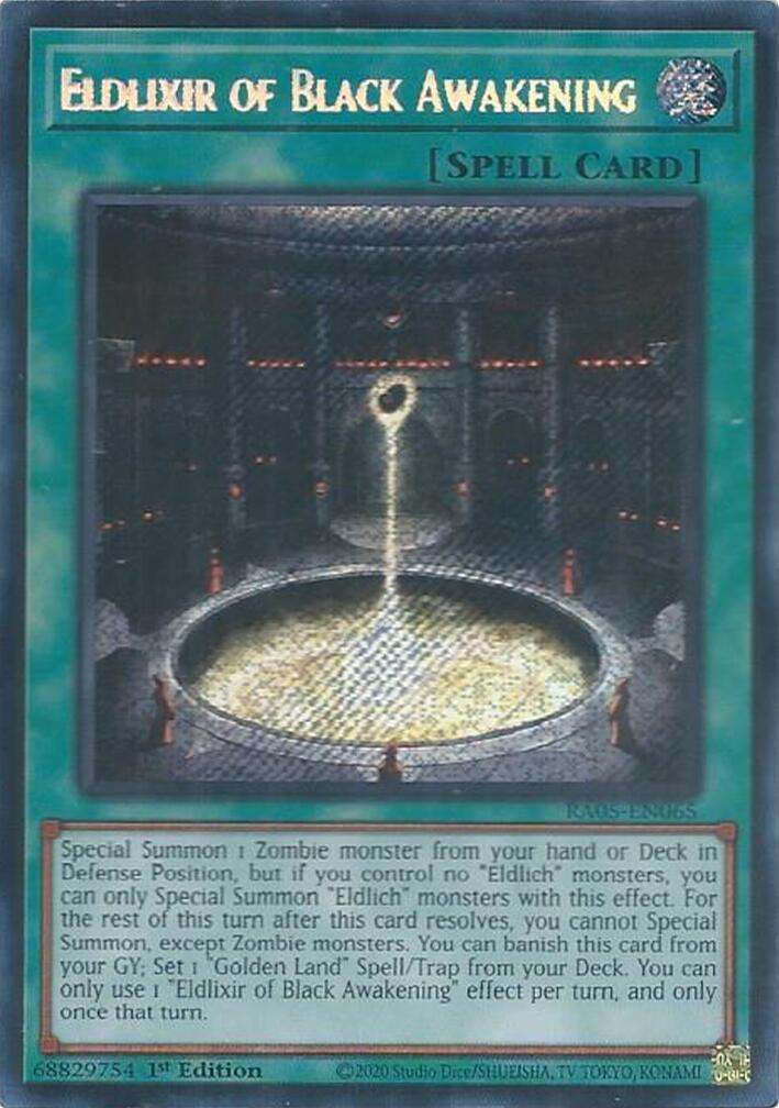 Eldlixir of Black Awakening (Secret Rare) [RA05-EN065] Secret Rare | Gear Gaming Fayetteville