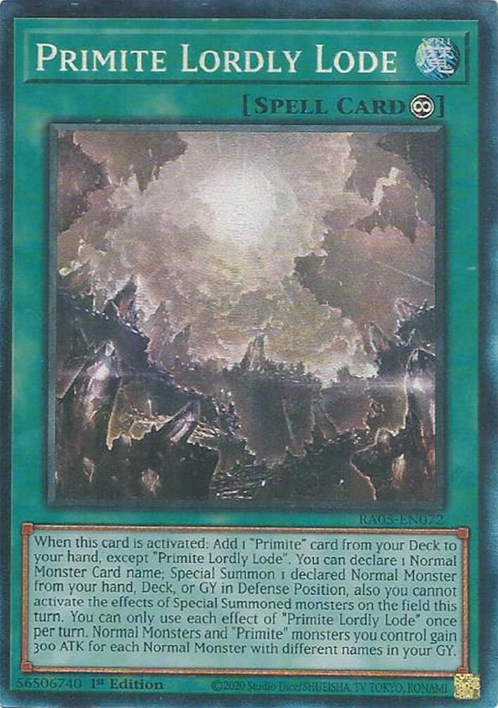 Primite Lordly Lode (Collector's Rare) [RA05-EN072] Collector's Rare | Gear Gaming Fayetteville