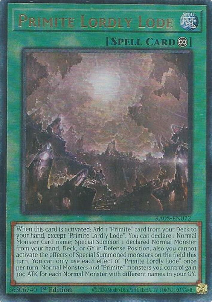 Primite Lordly Lode (Ultimate Rare) [RA05-EN072] Ultimate Rare | Gear Gaming Fayetteville