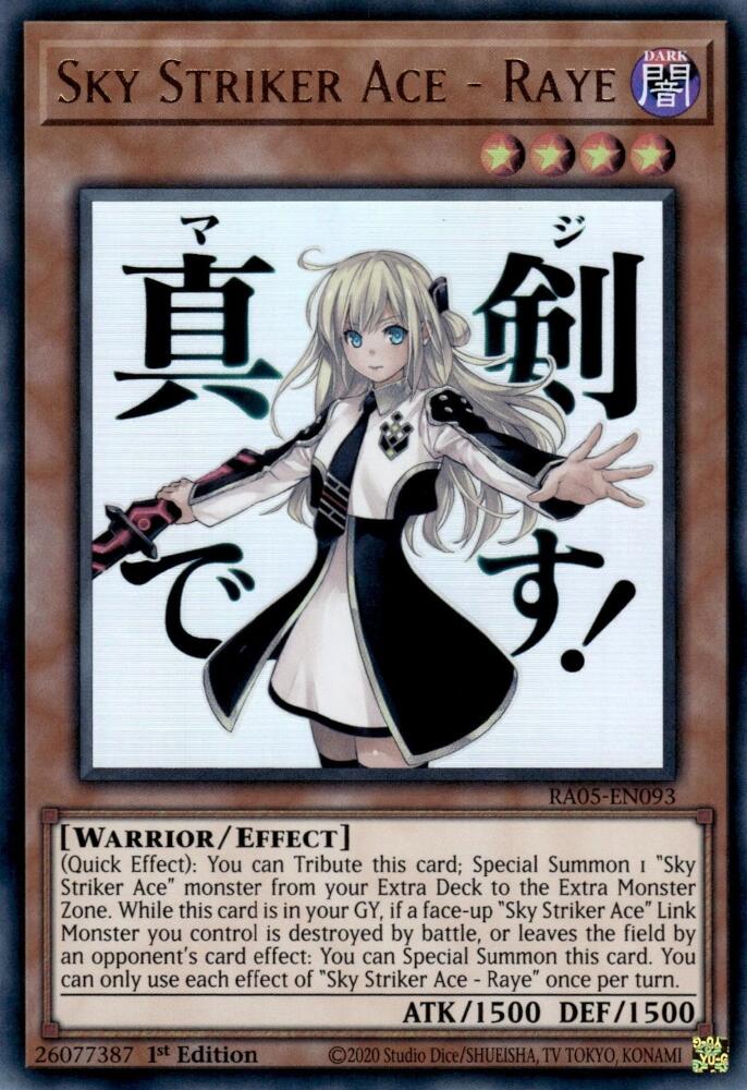 Sky Striker Ace - Raye [RA05-EN093] Ultra Rare | Gear Gaming Fayetteville