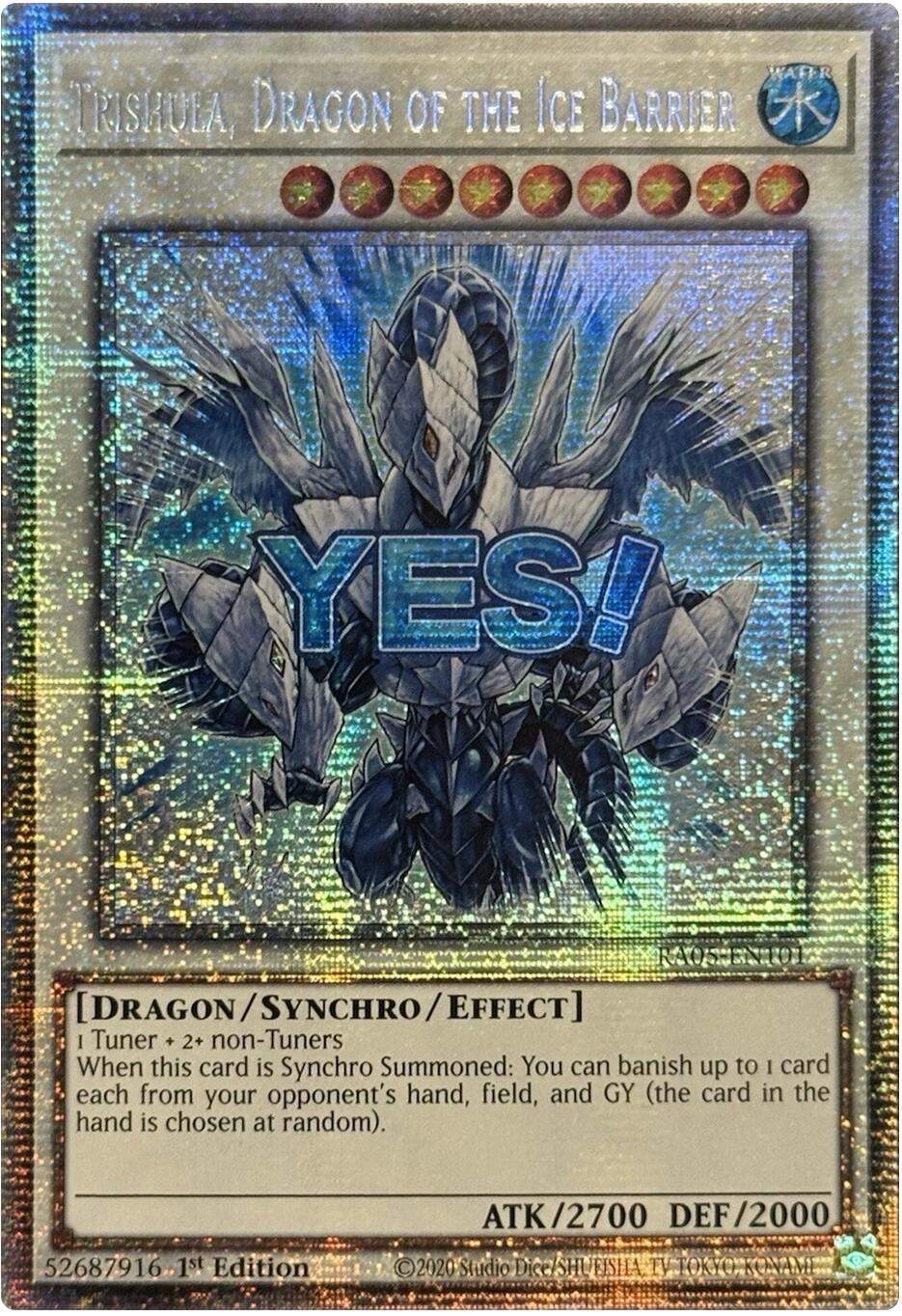 Trishula, Dragon of the Ice Barrier (Starlight Rare) [RA05-EN101] Starlight Rare | Gear Gaming Fayetteville