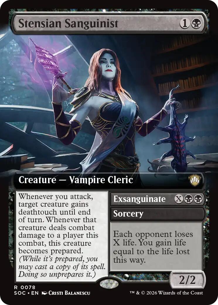 Stensian Sanguinist (Extended Art) [Secrets of Strixhaven Commander] | Gear Gaming Fayetteville