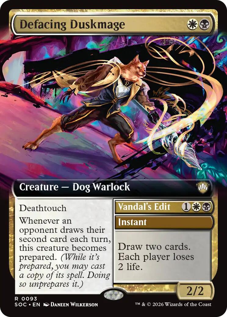 Defacing Duskmage (Extended Art) [Secrets of Strixhaven Commander] | Gear Gaming Fayetteville