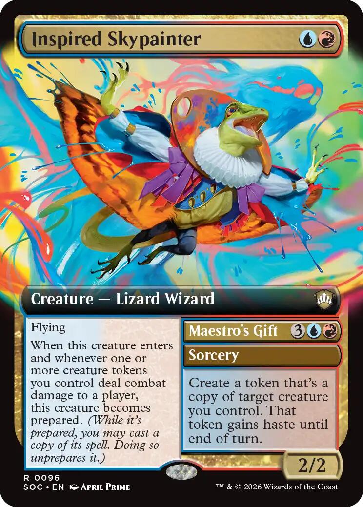 Inspired Skypainter (Extended Art) [Secrets of Strixhaven Commander] | Gear Gaming Fayetteville