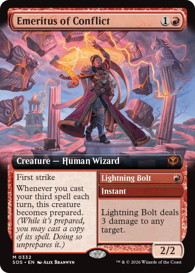 Emeritus of Conflict (Extended Art) [Secrets of Strixhaven] | Gear Gaming Fayetteville