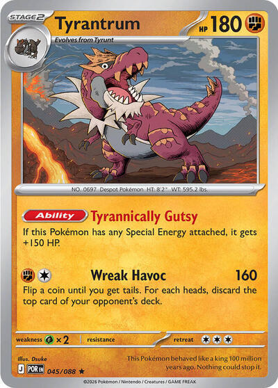 Tyrantrum (045/088) (Deck Exclusive) [Mega Evolution: Perfect Order] | Gear Gaming Fayetteville