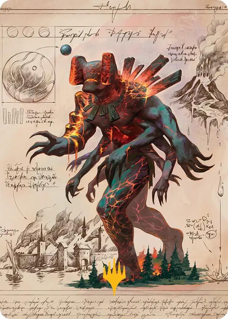 Magmablood Archaic Art Card (Gold-Stamped Planeswalker Symbol) [Secrets of Strixhaven Art Series] | Gear Gaming Fayetteville