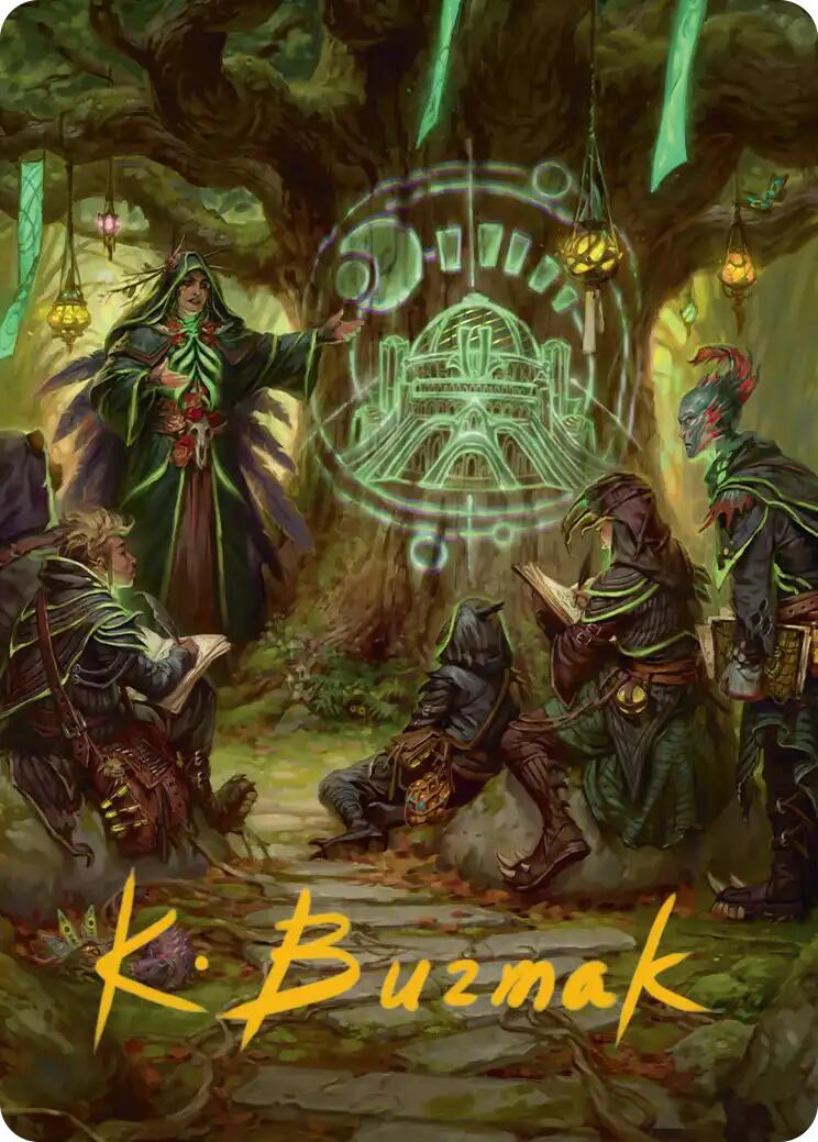 Sylvan Library Art Card (Gold-Stamped Signature) [Secrets of Strixhaven Art Series] | Gear Gaming Fayetteville