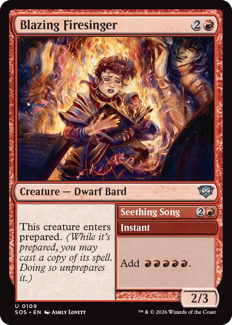Blazing Firesinger [Secrets of Strixhaven] | Gear Gaming Fayetteville