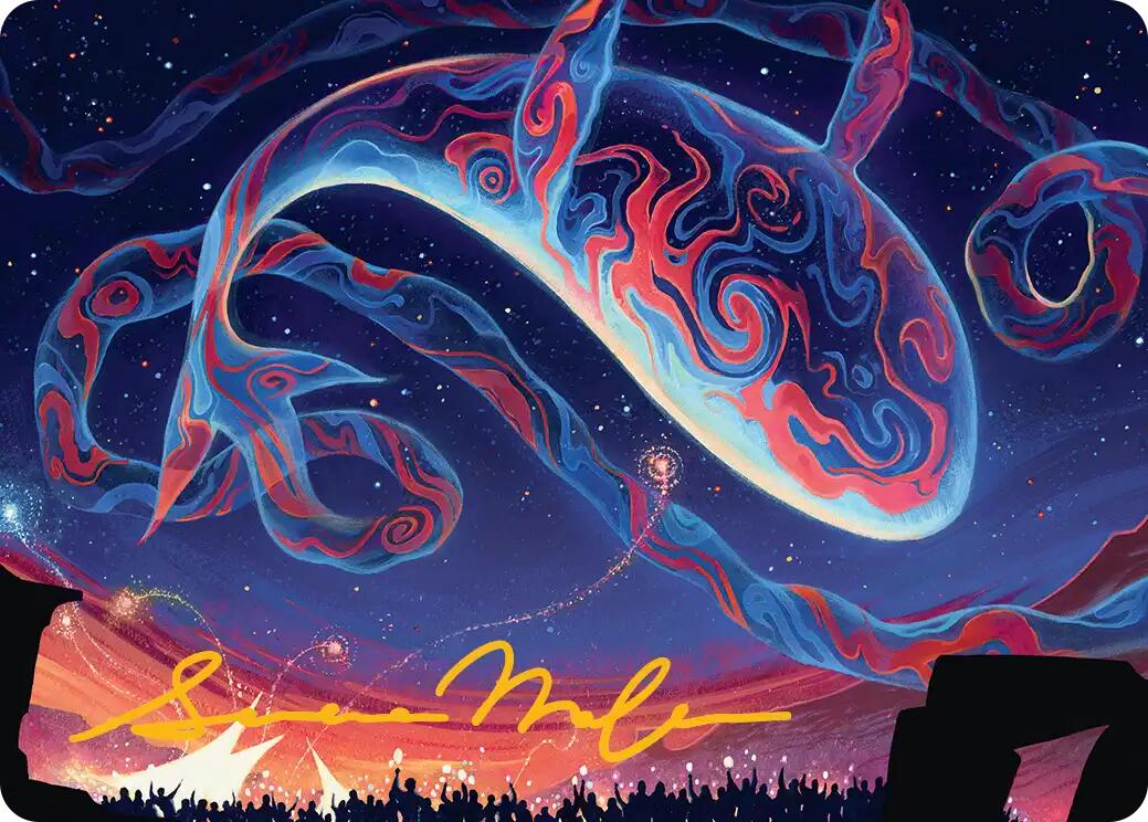 Spectacular Skywhale Art Card (Gold-Stamped Signature) [Secrets of Strixhaven Art Series] | Gear Gaming Fayetteville