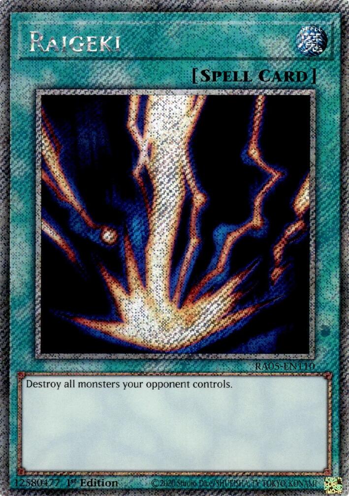 Raigeki (Platinum Secret Rare) [RA05-EN110] Platinum Secret Rare | Gear Gaming Fayetteville
