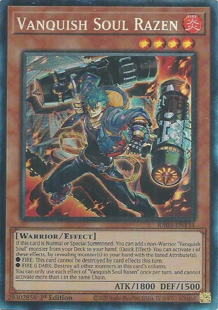Vanquish Soul Razen (Collector's Rare) [RA05-EN134] Collector's Rare | Gear Gaming Fayetteville