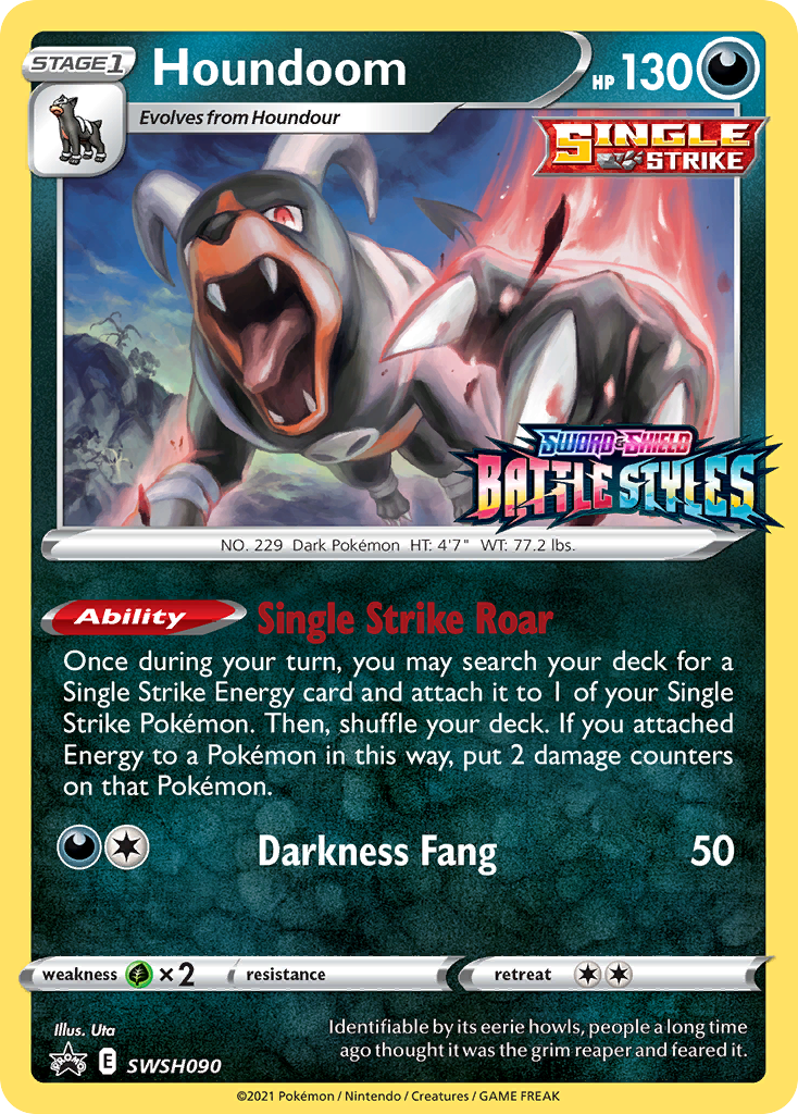 Houndoom (SWSH090) (Prerelease Promo) [Sword & Shield: Black Star Promos] | Gear Gaming Fayetteville