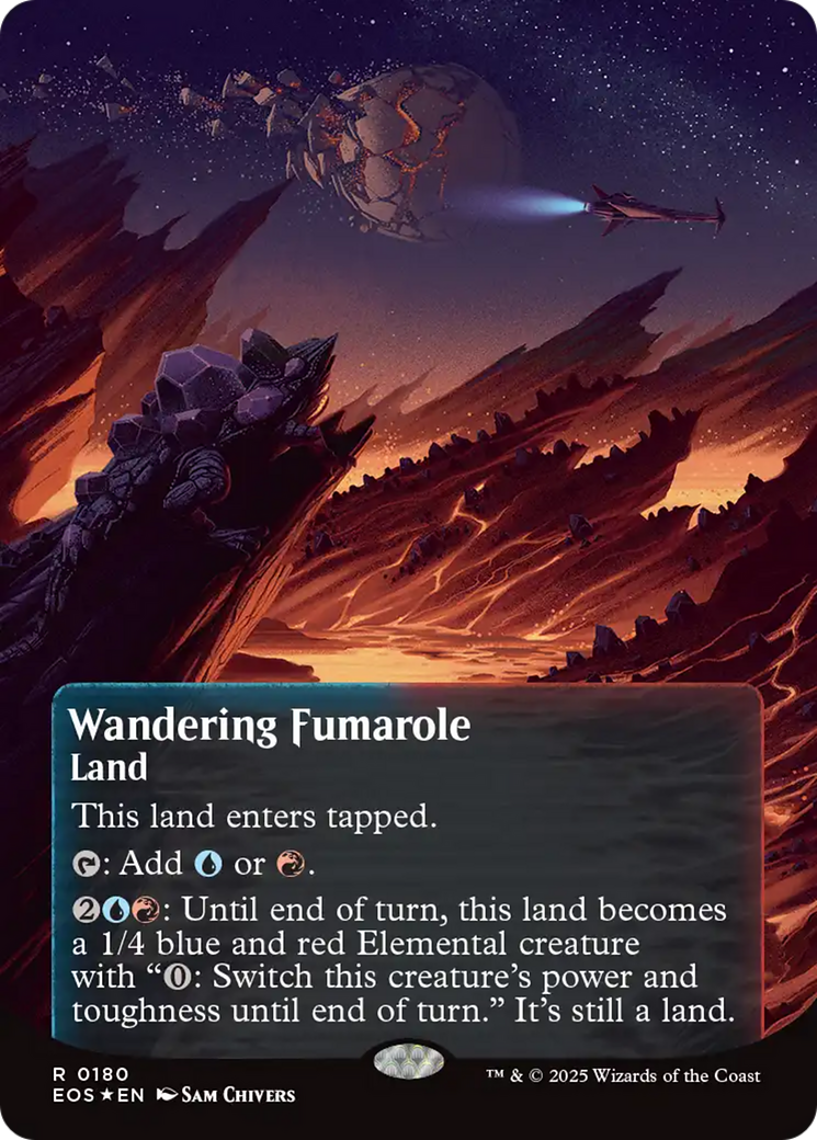 Wandering Fumarole (0180) (Borderless) (Galaxy Foil) [Edge of Eternities: Stellar Sights] | Gear Gaming Fayetteville