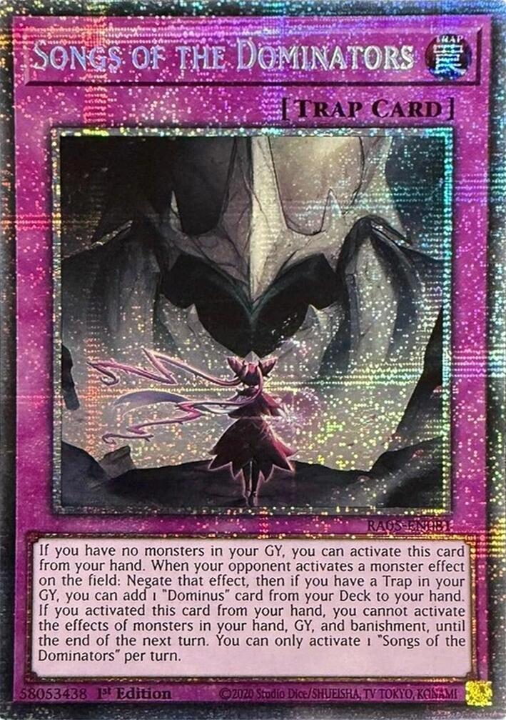 Songs of the Dominators (Starlight Rare) [RA05-EN081] Starlight Rare | Gear Gaming Fayetteville