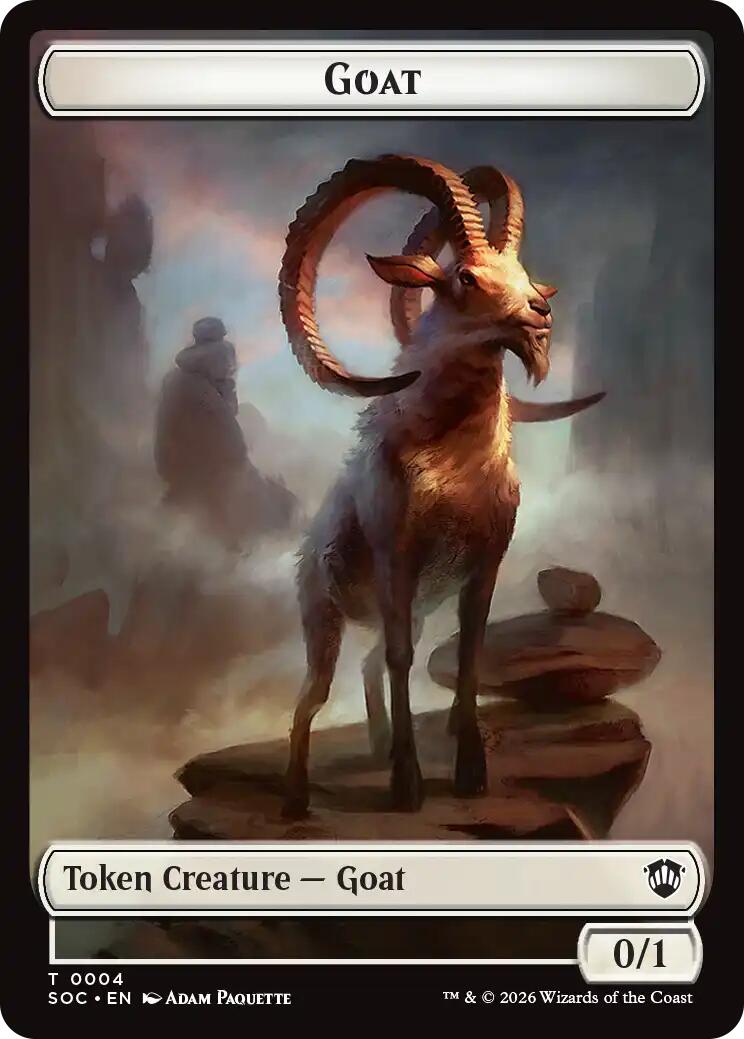 Goat // Fungus Beast Double-Sided Token [Secrets of Strixhaven Commander Tokens] | Gear Gaming Fayetteville
