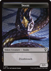 Snake // Zombie Double-Sided Token [Secrets of Strixhaven Commander Tokens] | Gear Gaming Fayetteville