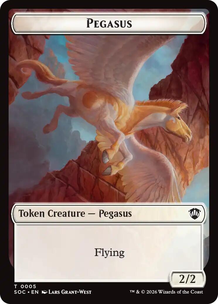 Pegasus // Inkling (0022) Double-Sided Token [Secrets of Strixhaven Commander Tokens] | Gear Gaming Fayetteville