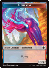 Dragon Illusion // Elemental (0002) Double-Sided Token [Secrets of Strixhaven Commander Tokens] | Gear Gaming Fayetteville