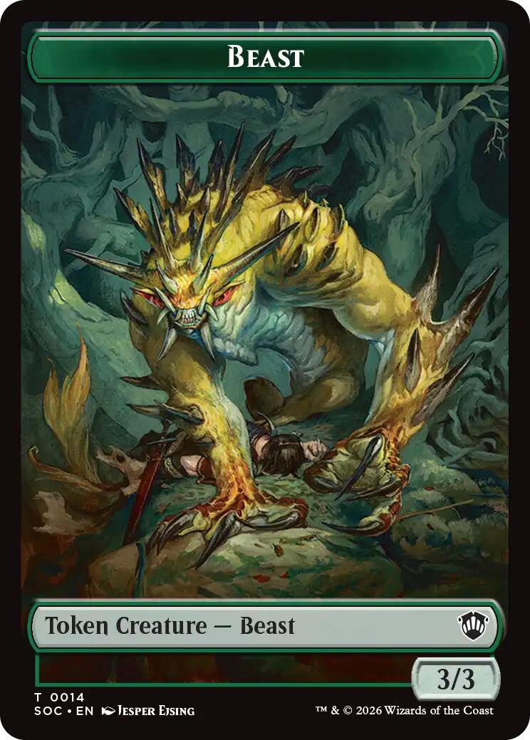 Beast // Primo, The Indivisible Double-Sided Token [Secrets of Strixhaven Commander Tokens] | Gear Gaming Fayetteville