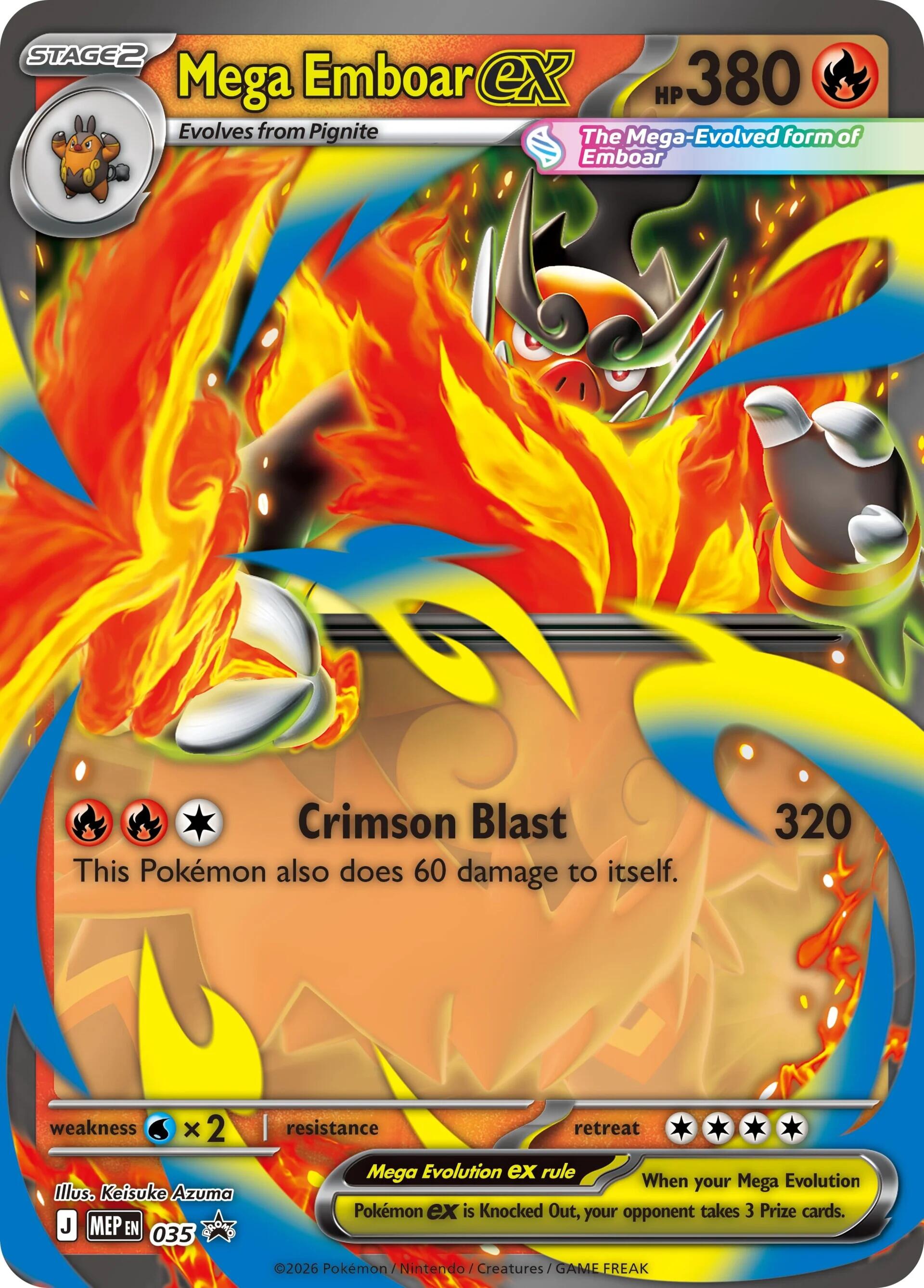 Mega Emboar ex (035) (Jumbo) [Mega Evolution Promo] | Gear Gaming Fayetteville