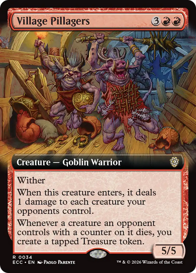 Village Pillagers (Extended Art) [Lorwyn Eclipsed Commander] | Gear Gaming Fayetteville