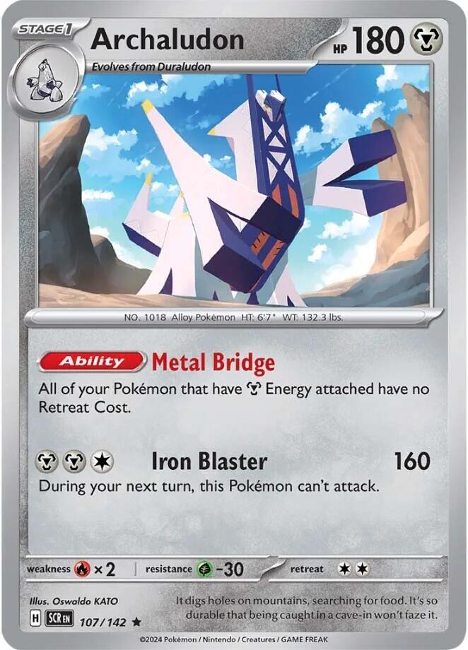 Archaludon (107/142) (Non-Holo) (Deck Exclusive) [Scarlet & Violet: Stellar Crown] | Gear Gaming Fayetteville