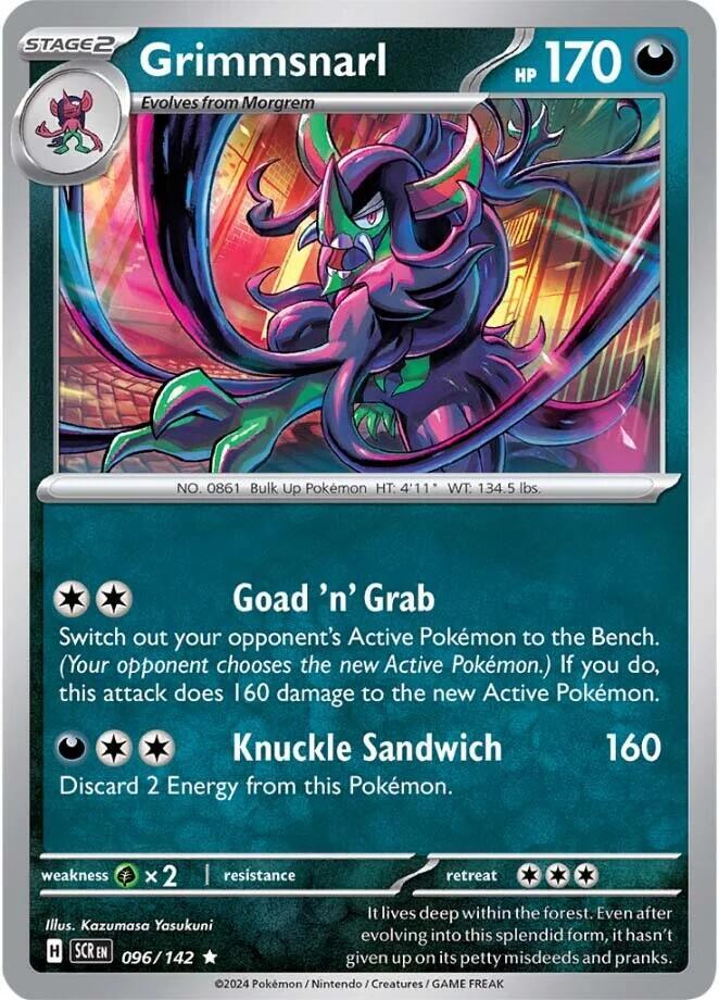 Grimmsnarl (096/142) (Non-Holo) (Deck Exclusive) [Scarlet & Violet: Stellar Crown] | Gear Gaming Fayetteville