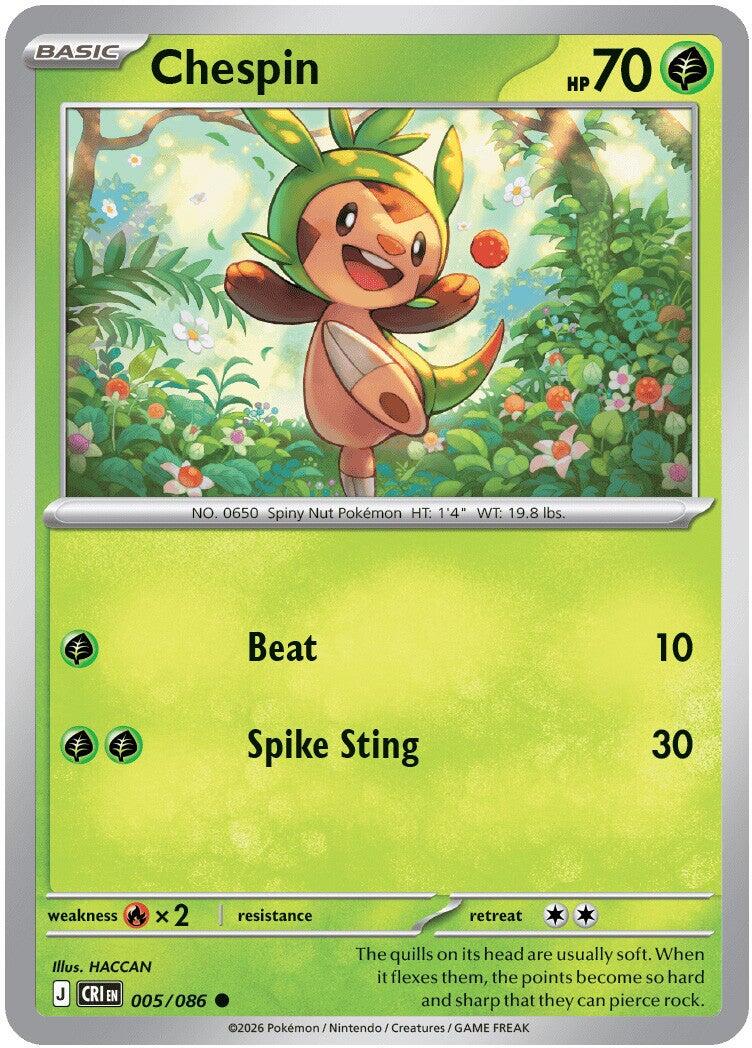 Chespin (005/086) [Mega Evolution: Chaos Rising] | Gear Gaming Fayetteville