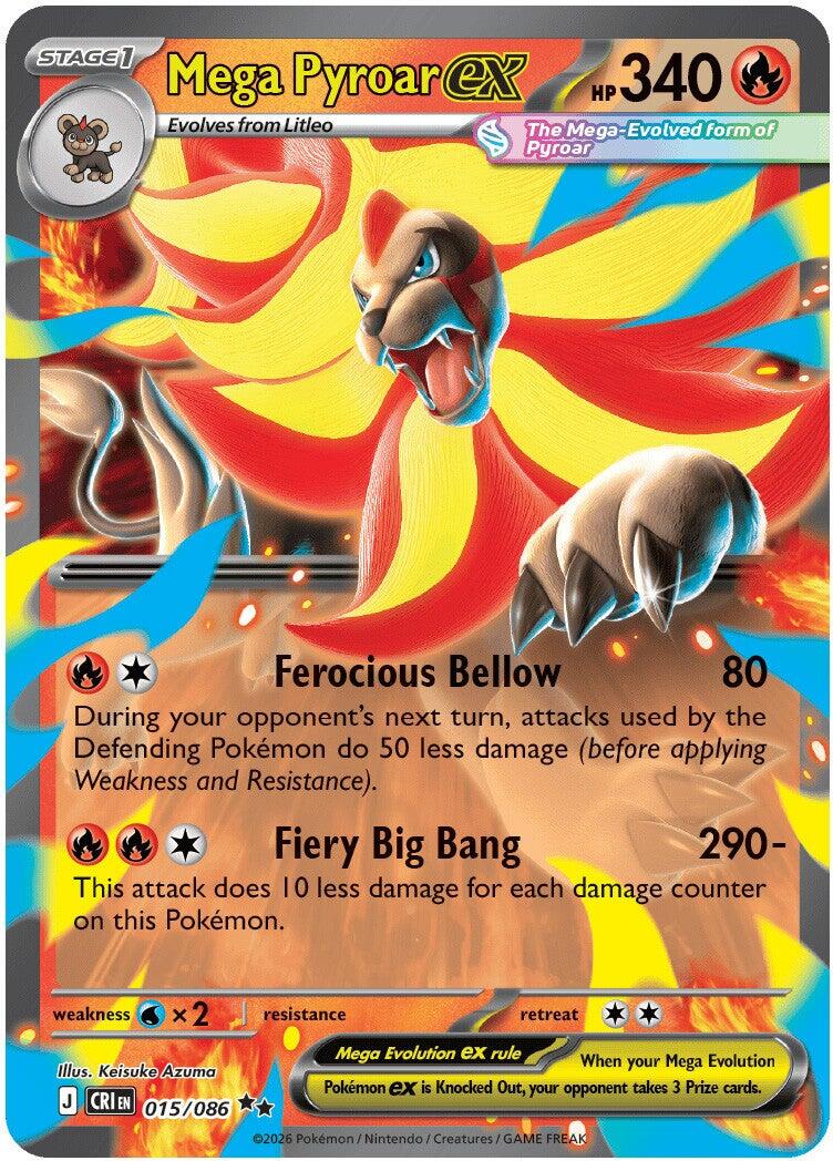 Mega Pyroar ex (015/086) [Mega Evolution: Chaos Rising] | Gear Gaming Fayetteville