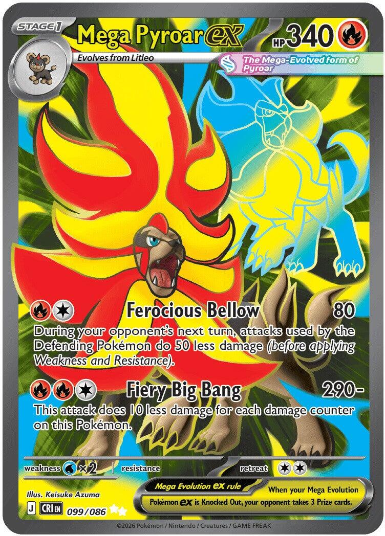 Mega Pyroar ex (099/086) [Mega Evolution: Chaos Rising] | Gear Gaming Fayetteville