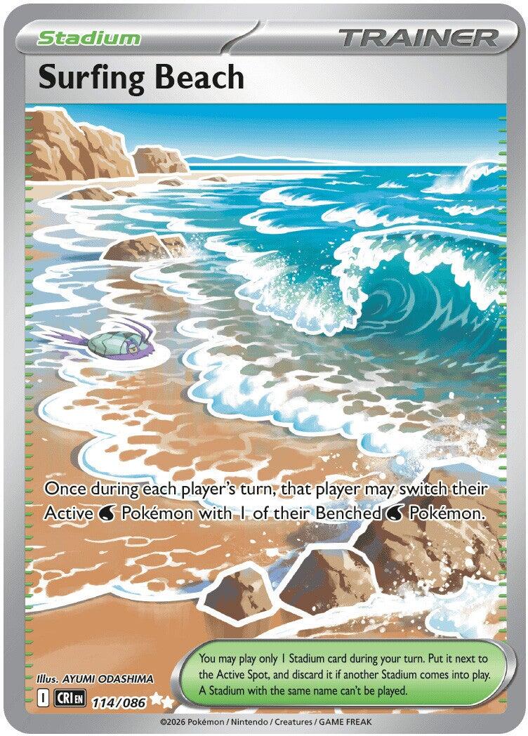 Surfing Beach (114/086) [Mega Evolution: Chaos Rising] | Gear Gaming Fayetteville