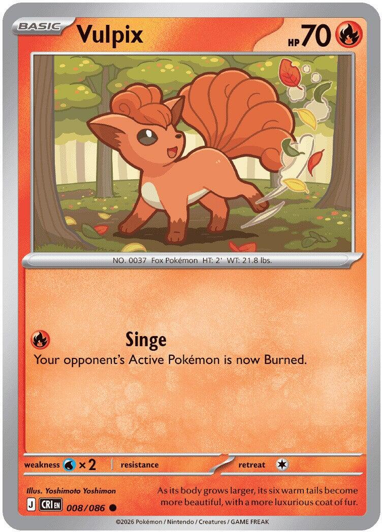 Vulpix (008/086) [Mega Evolution: Chaos Rising] | Gear Gaming Fayetteville