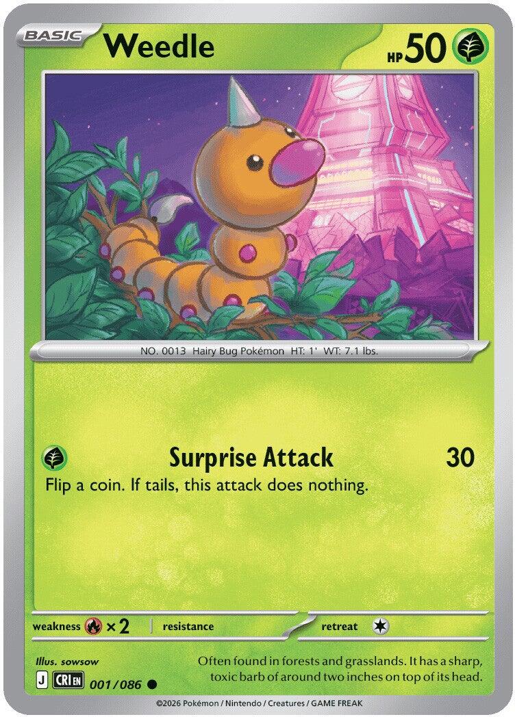 Weedle (001/086) [Mega Evolution: Chaos Rising] | Gear Gaming Fayetteville