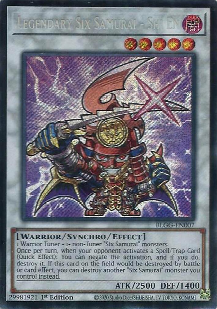 Legendary Six Samurai - Shi En [BLGG-EN007] Secret Rare | Gear Gaming Fayetteville
