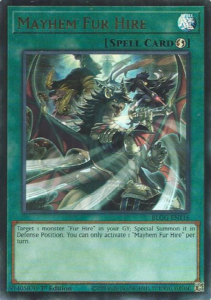 Mayhem Fur Hire [BLGG-EN116] Ultra Rare | Gear Gaming Fayetteville