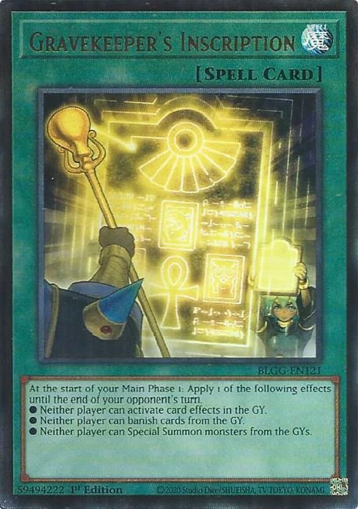 Gravekeeper's Inscription [BLGG-EN121] Ultra Rare | Gear Gaming Fayetteville
