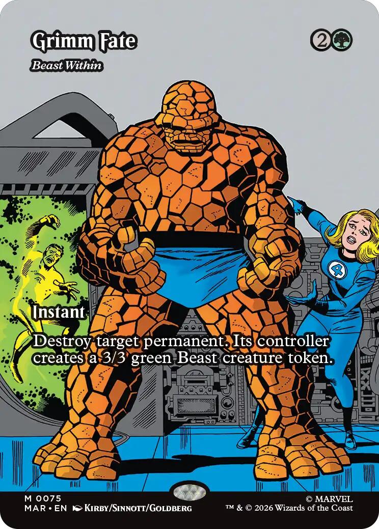 Grimm Fate - Beast Within (Borderless) [Marvel Universe: Eternal-Legal] | Gear Gaming Fayetteville