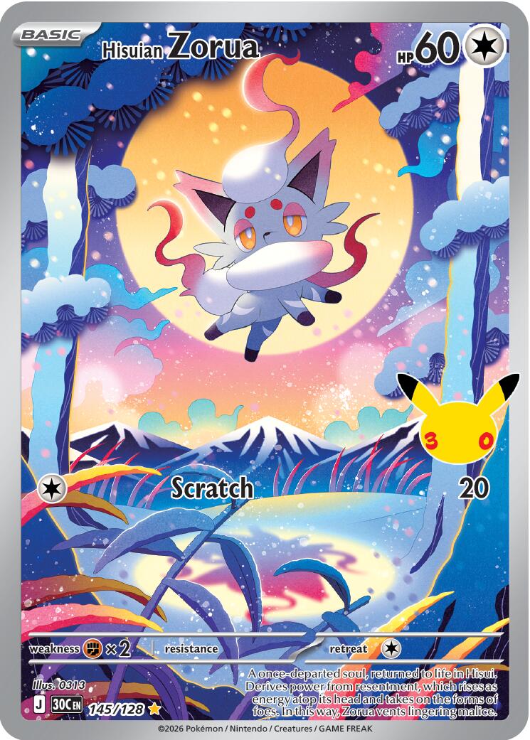 Hisuian Zorua (145/128) [Mega Evolution: 30th Celebration] | Gear Gaming Fayetteville