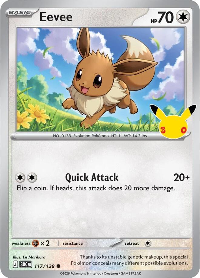 Eevee (117/128) [Mega Evolution: 30th Celebration] | Gear Gaming Fayetteville