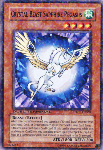 Crystal Beast Sapphire Pegasus [DT01-EN058] Common | Gear Gaming Fayetteville